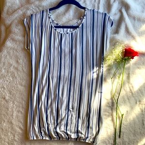 Lascana White & Blue Striped Top